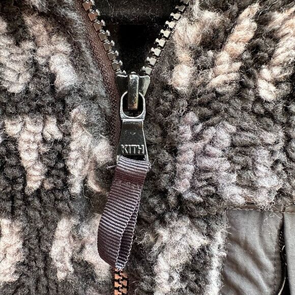 Kith Waverly Multi Monogram Fleece Black men's XXL NWOT - Picture 6 of 8